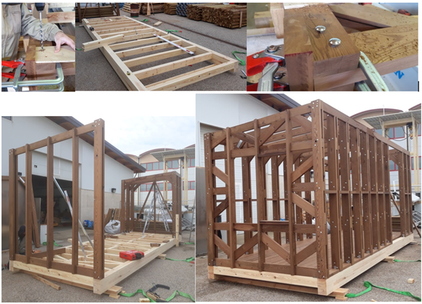 Fabricación Y Montaje De La Estructura Realizada A Partir De Madera Termotratada De Pino Silvestre