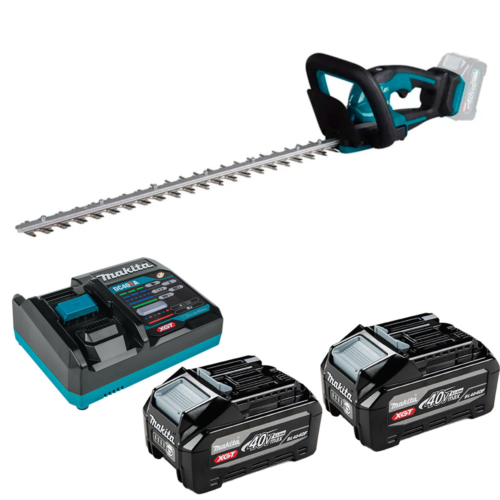 Pack batería 2xBL4040F + Cargador rápido DC40RA + Cortasetos UH021GZ