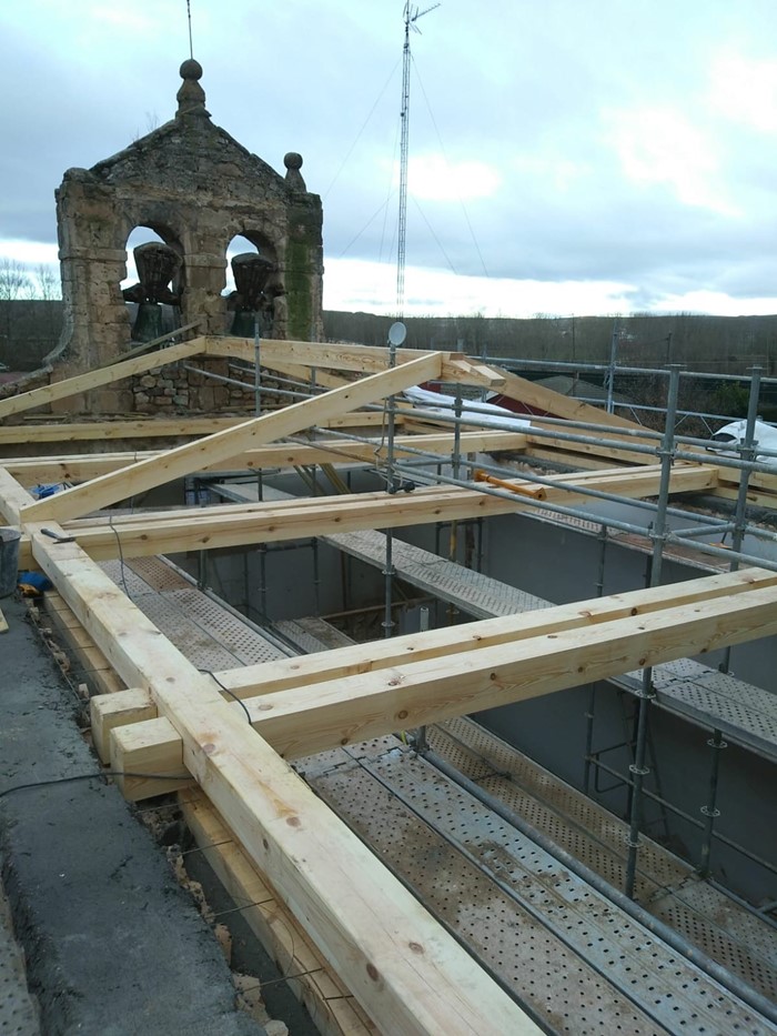 Restauración de cubierta de la Iglesia de Quintanilla de las Carretas