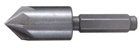 Avellanador cónico de acero con vástago 1/4 hexagonal